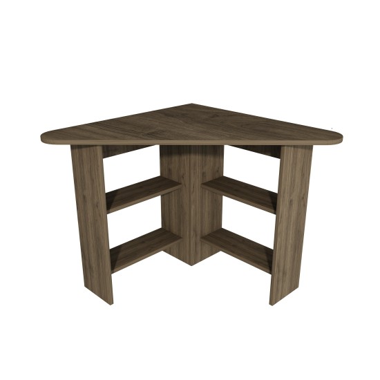 Study Desk Corner - Walnut Walnut Study Desk Corner - Walnut Walnut