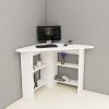 Hanah Home Study Desk Corner - White White