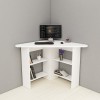 Hanah Home Study Desk Corner - White White