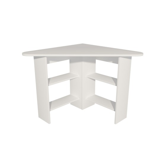 Study Desk Corner - White White Hanah Home Study Desk Corner - White White