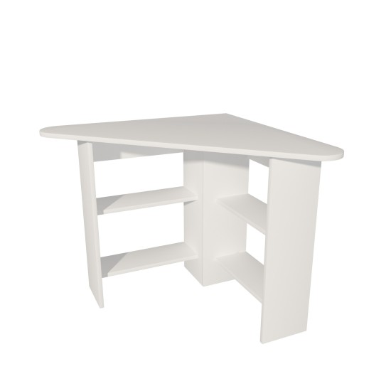 Study Desk Corner - White White Hanah Home Study Desk Corner - White White