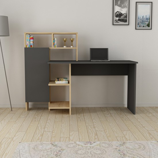 Study Desk Bugra - Anthracite Anthracite
Oak Study Desk Bugra - Anthracite Anthracite
Oak