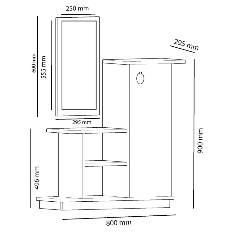 Hall Stand Asia Oak
Anthracite