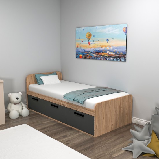 Single Bedstead Akser - Atlantic Pine, Anthracite Atlantic Pine
Anthracite Single Bedstead Akser - Atlantic Pine, Anthracite Atlantic Pine
Anthracite