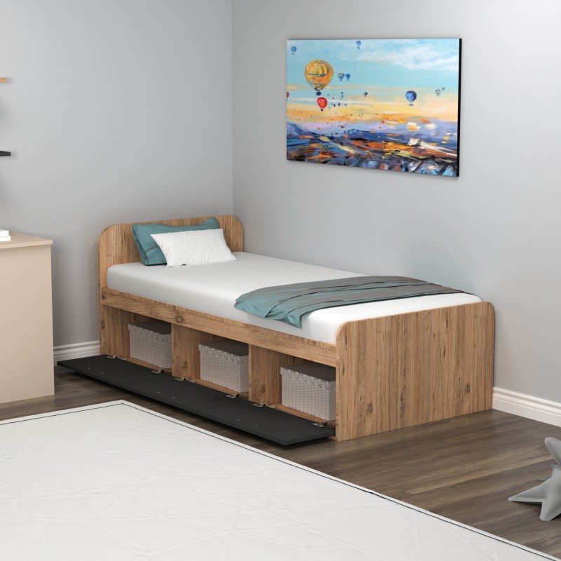 Single Bedstead Akser - Atlantic Pine, Anthracite Atlantic Pine
Anthracite