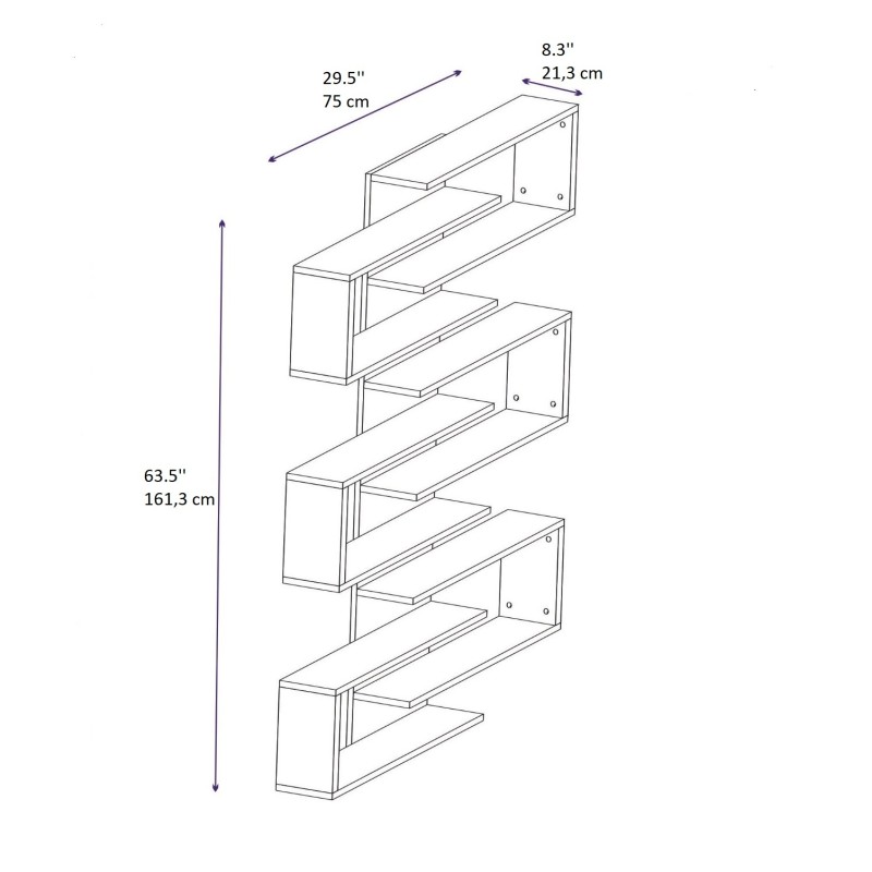 Bookshelf Lotus - Walnut Walnut