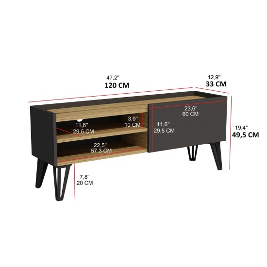 TV Stand Veronica Oak
Anthracite TV Stand Veronica Oak
Anthracite