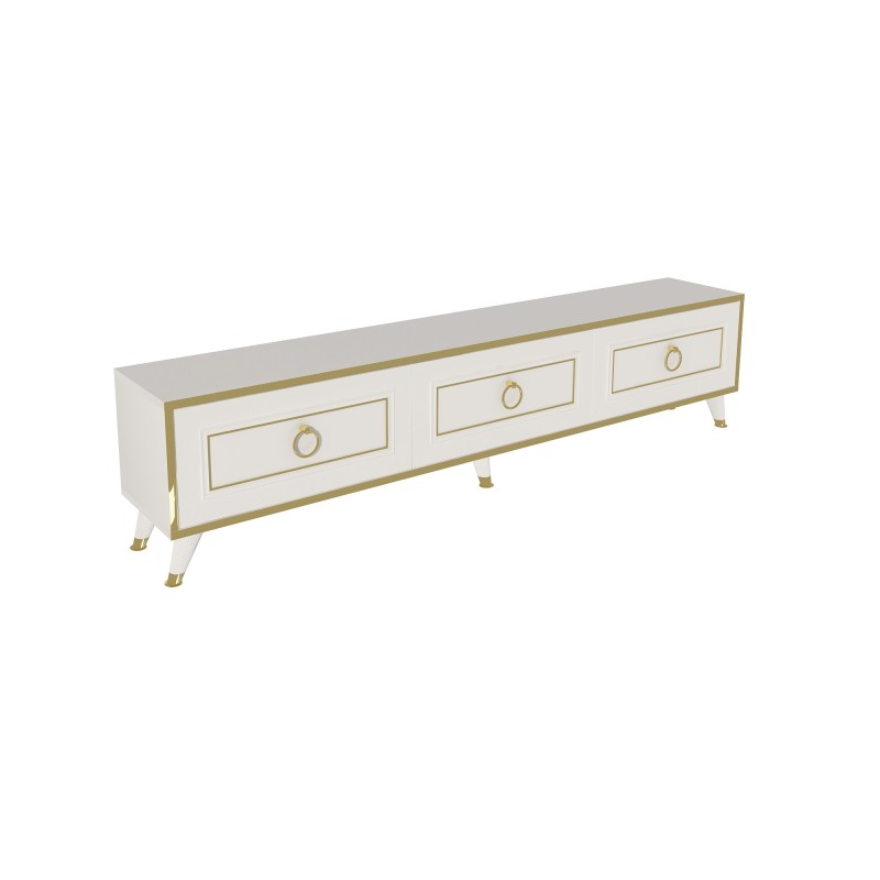 TV Stand Sona - White, Gold White
Gold