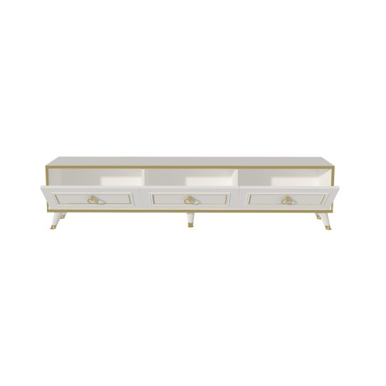 TV Stand Sona - White, Gold White
Gold TV Stand Sona - White, Gold White
Gold