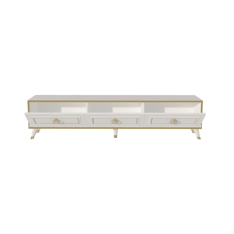 TV Stand Sona - White, Gold White
Gold