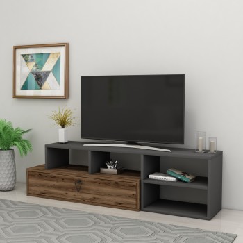 TV Stand Duru - Light Walnut, Anthracite Light Walnut
Anthracite