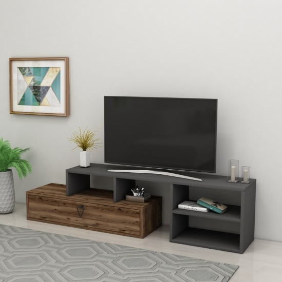 TV Stand Duru - Light Walnut, Anthracite Light Walnut
Anthracite TV Stand Duru - Light Walnut, Anthracite Light Walnut
Anthracite