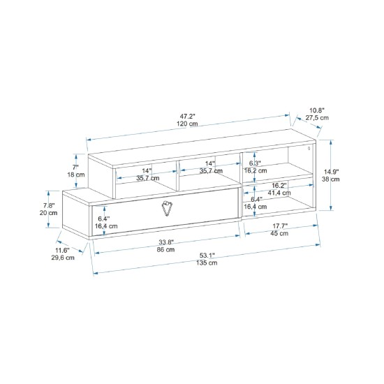 TV Stand Duru - Light Walnut, Anthracite Light Walnut
Anthracite TV Stand Duru - Light Walnut, Anthracite Light Walnut
Anthracite