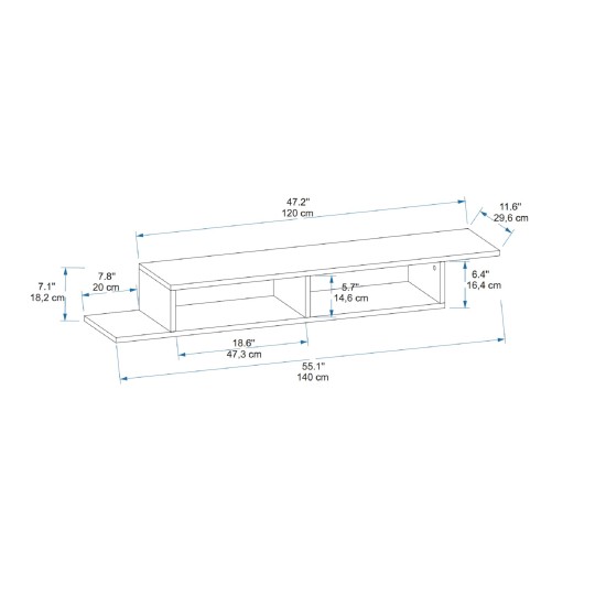 TV Stand Muson - Anthracite Anthracite TV Stand Muson - Anthracite Anthracite