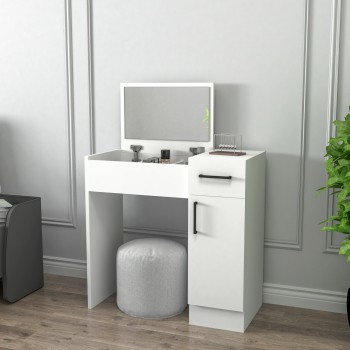 Τουαλέτα Κρεβατοκάμαρας - Inci - Χρώμα Λευκό - 74,2x37,6x107,5εκ