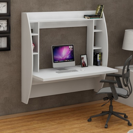 Study Desk Buglem - White White Study Desk Buglem - White White