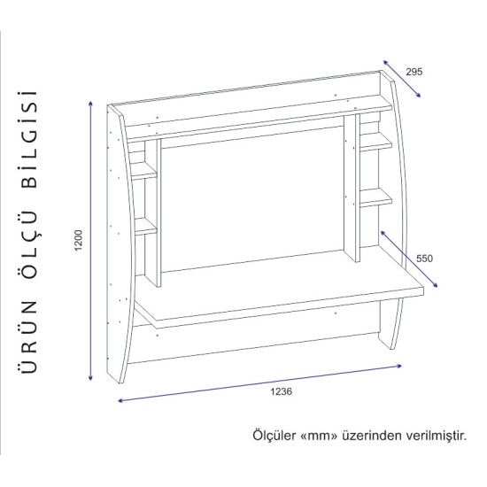 Study Desk Buglem - White White Study Desk Buglem - White White