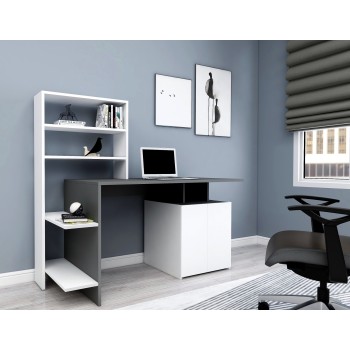 Study Desk Melis - White, Anthracite White
Anthracite