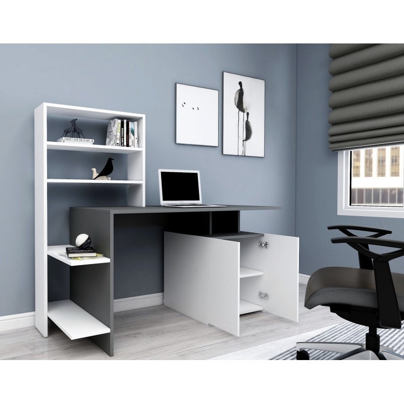 Study Desk Melis - White, Anthracite White
Anthracite
