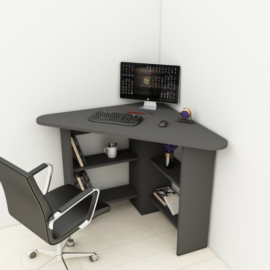 Study Desk Corner - Anthracite Anthracite Study Desk Corner - Anthracite Anthracite