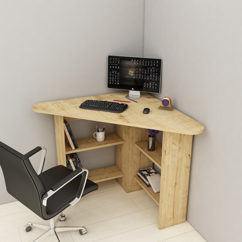 Study Desk Corner - Sapphire Oak Sapphire Oak