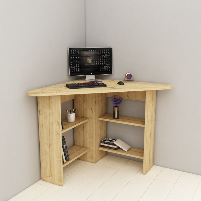 Study Desk Corner - Sapphire Oak Sapphire Oak