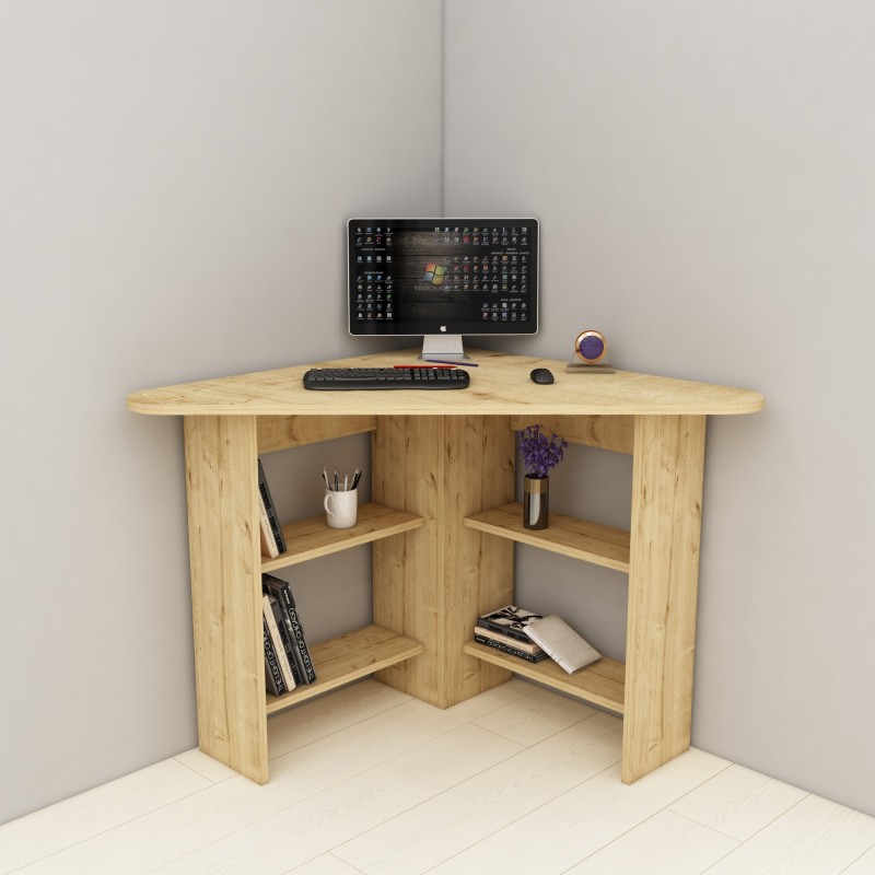 Study Desk Corner - Sapphire Oak Sapphire Oak