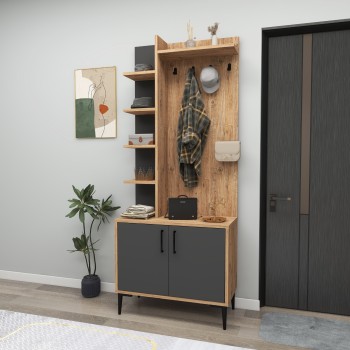 Hall Stand Julendor - Atlantic Pine, Anthracite Atlantic Pine
Anthracite