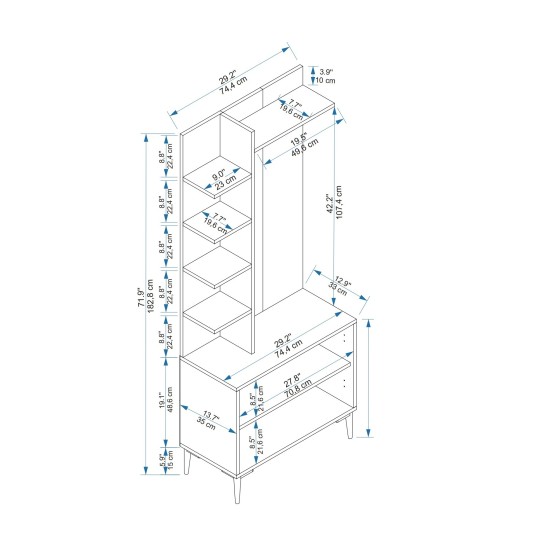 Hall Stand Julendor - Atlantic Pine, Anthracite Atlantic Pine
Anthracite