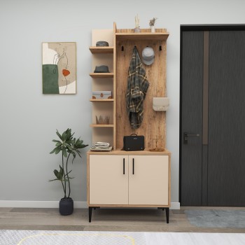 Hall Stand Julendor - Atlantic Pine, Beige Atlantic Pine
Beige
