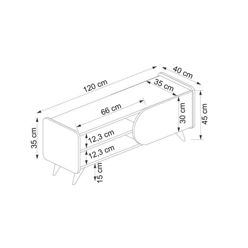 TV Stand Mindy Tv 120 Sapphire
White