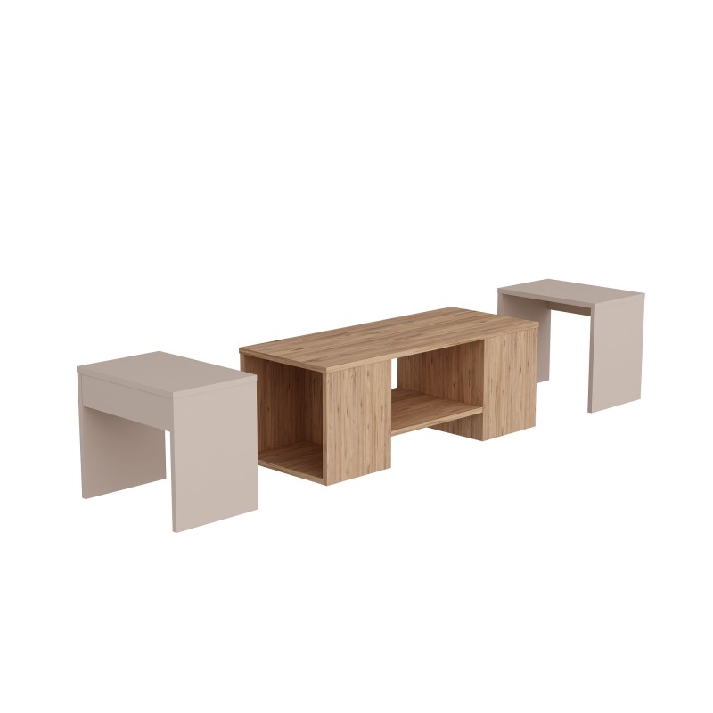 Coffee Table Set Sartos - Atlantic Pine, Beige Atlantic Pine
Beige