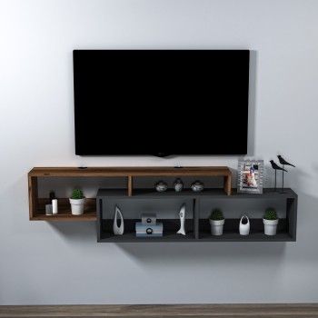 TV Stand Atlantis - Light Walnut, Anthracite Light Walnut
Anthracite
