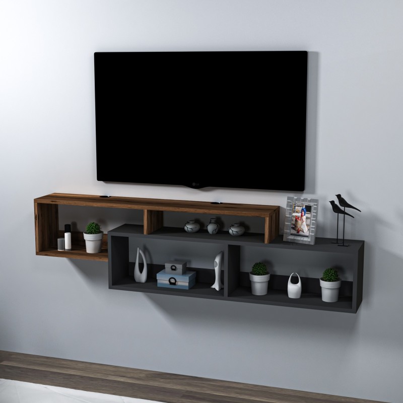 TV Stand Atlantis - Light Walnut, Anthracite Light Walnut
Anthracite