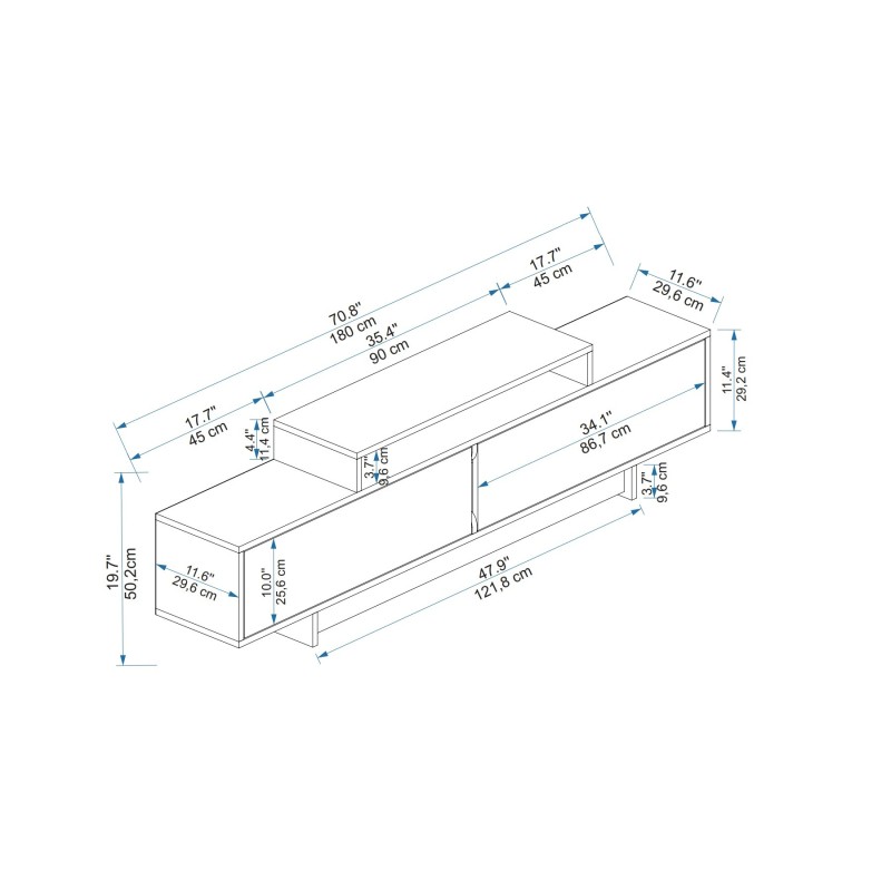 TV Stand Grasyas - Light Walnut, Beige Light Walnut
Beige