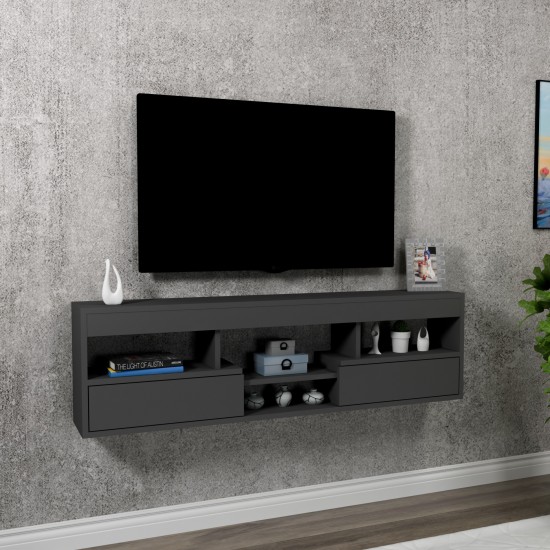 TV Stand Lisa - Anthracite Anthracite TV Stand Lisa - Anthracite Anthracite