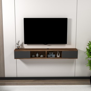 TV Stand Mayer - Light Walnut, Anthracite Light Walnut
Anthracite
