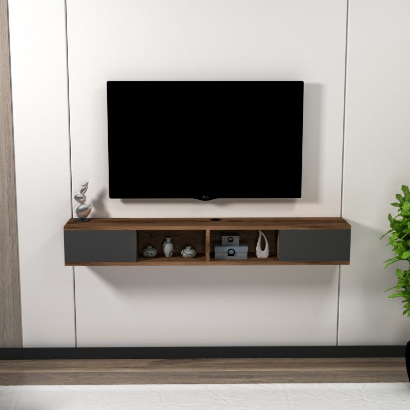 TV Stand Mayer - Light Walnut, Anthracite Light Walnut
Anthracite