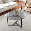 Coffee Table Trio sehpa / füme temperli cam S402F Fume
Black