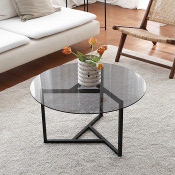 Coffee Table Trio sehpa / füme temperli cam S402F Fume
Black