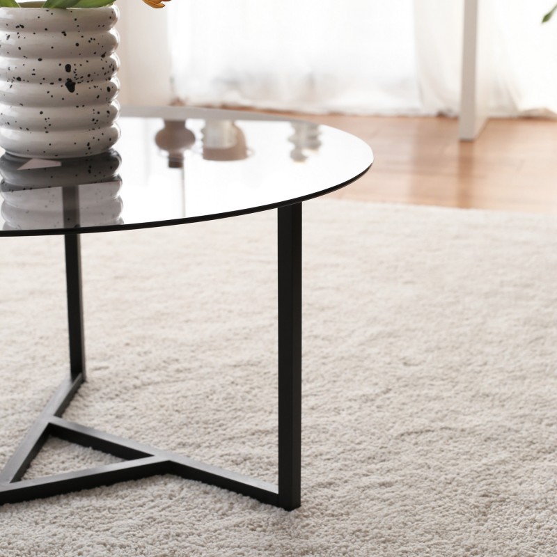 Coffee Table Trio sehpa / füme temperli cam S402F Fume
Black