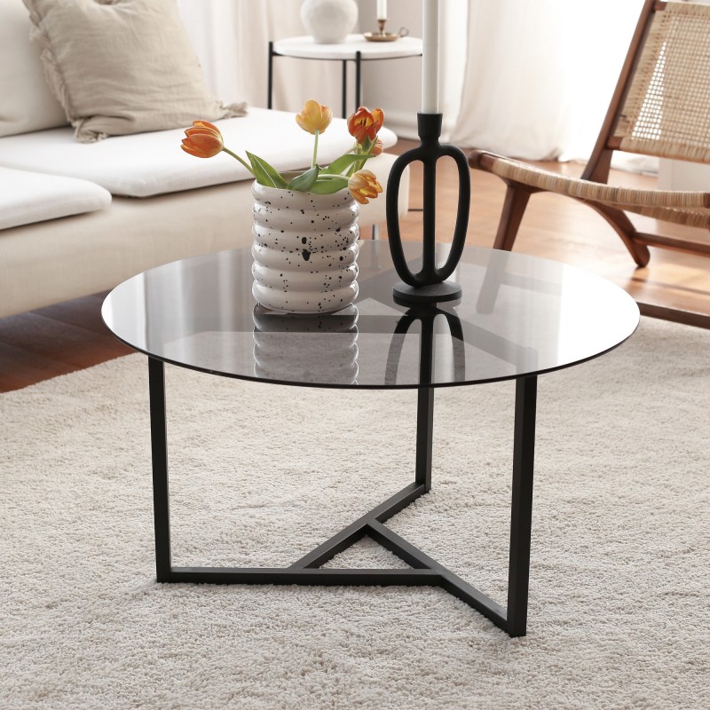Coffee Table Trio sehpa / füme temperli cam S402F Fume
Black