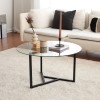 Coffee Table Trio sehpa / şeffaf temperli cam S402 Transparent
Black