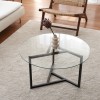Coffee Table Trio sehpa / şeffaf temperli cam S402 Transparent
Black
