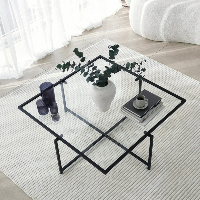 Hanah Home Coffee Table Sun S409 Black