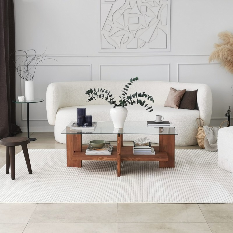 Τραπέζι Σαλονιού - Babylon - Χρώμα Φυσικό Ξύλο - 105x60x40εκ