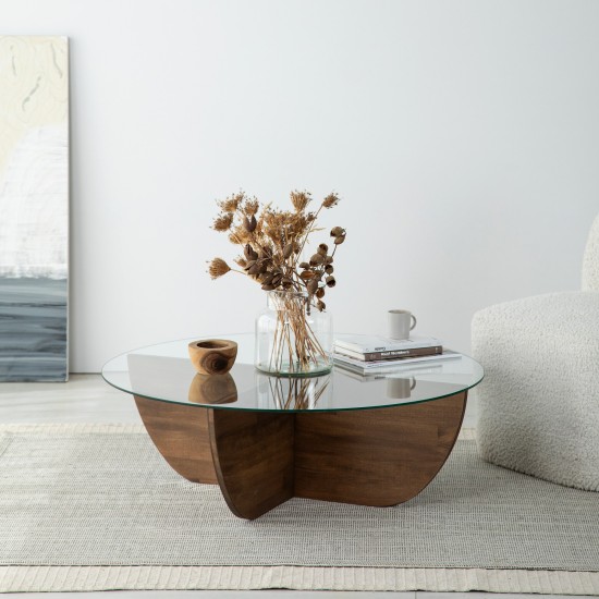 Coffee Table Lily Wood - Walnut Walnut Coffee Table Lily Wood - Walnut Walnut