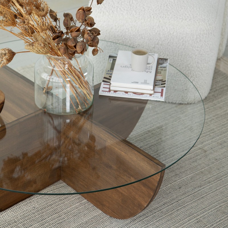 Coffee Table Lily Wood - Walnut Walnut
