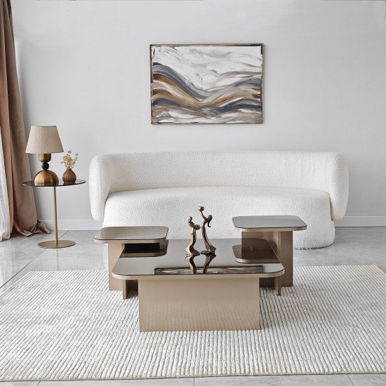 Coffee Table Set Jazz - Beige, Bronze Beige
Bronze Hanah Home Coffee Table Set Jazz - Beige, Bronze Beige
Bronze