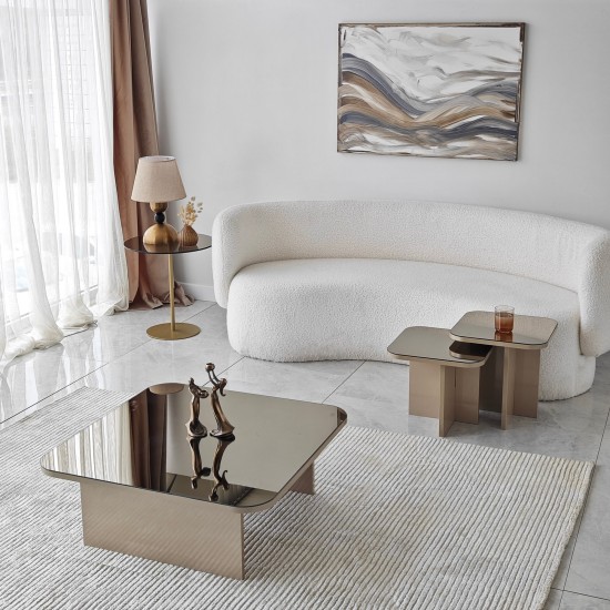 Coffee Table Set Jazz - Beige, Bronze Beige
Bronze Hanah Home Coffee Table Set Jazz - Beige, Bronze Beige
Bronze
